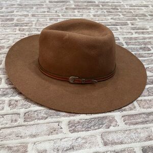 Vintage Dorfman Pacific Cowboy Hat Outback 100% Wool w/ Buckle Brown